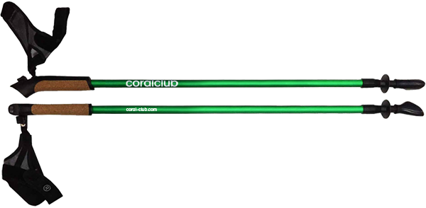 Палки для скандинавской ходьбы зеленые, L / XL